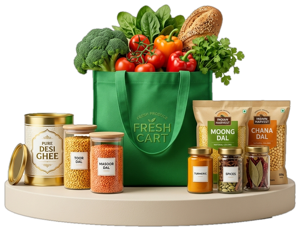 Fresh Produce Grocery Tote Bag